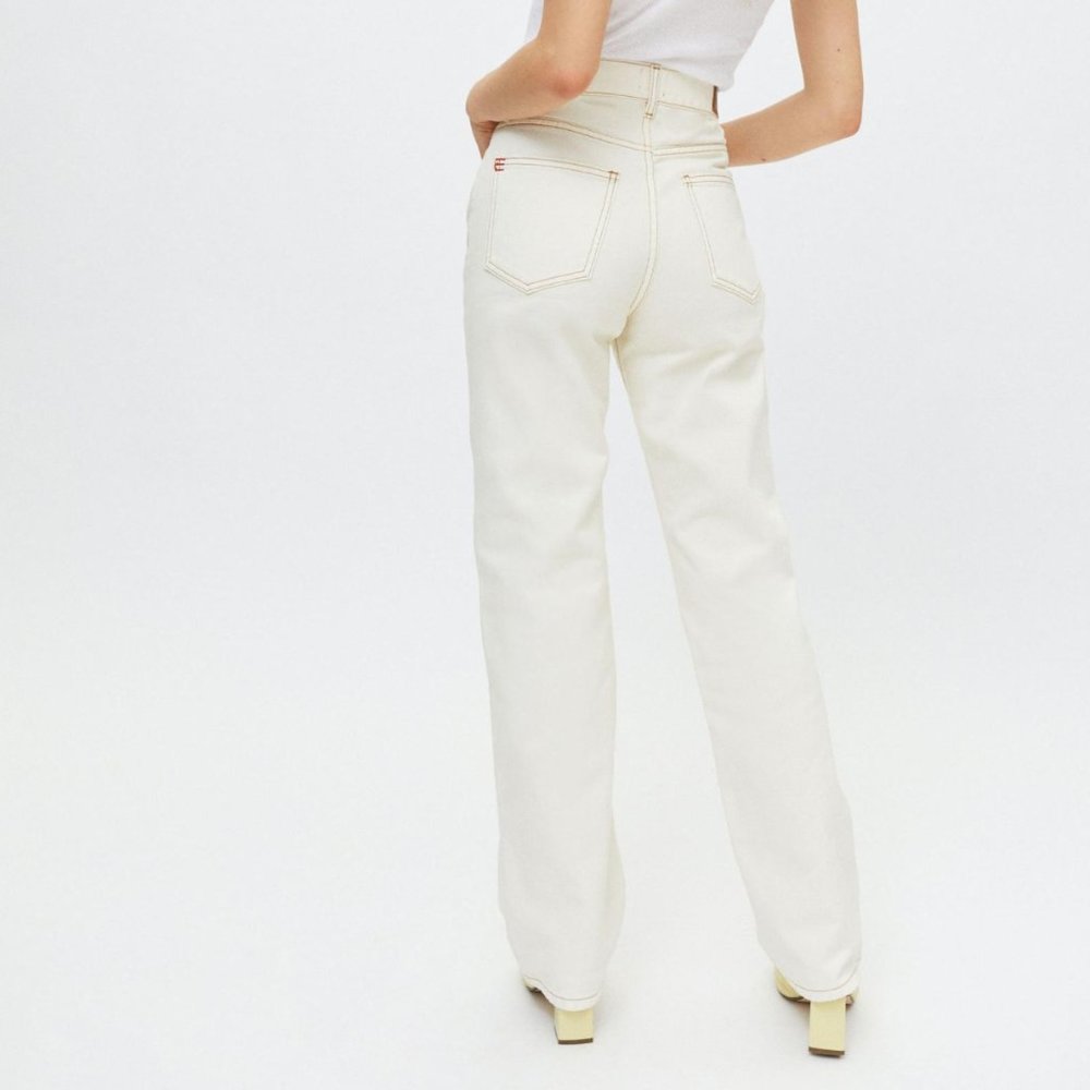 BDG x URBAN OUTFITTERS Loose Straight Jean Destroyed Ivory Denim {B23} - Picture 2 of 5